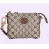 Replica Gucci Unisex Messenger Bag Interlocking G Beige Ebony GG Supreme Canvas Leather 13