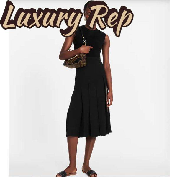 Replica Louis Vuitton LV Women Lock It Flat Mule Black Grained Calf Leather 10