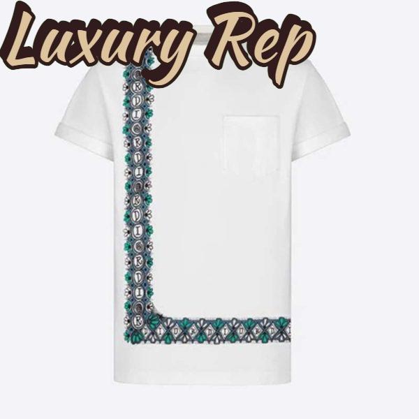 Replica Dior Men Dior And Shawn Oversized T-Shirt White Cotton Jersey