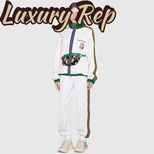 Replica Gucci Unisex GG The North Face x Gucci Belt Bag Black Green Leather Zipper Closure 12