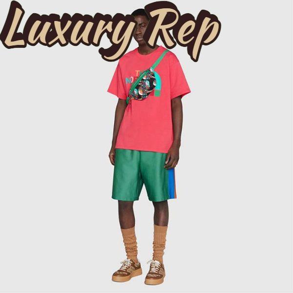 Replica Gucci Unisex GG The North Face x Gucci Belt Bag Black Green Leather Zipper Closure 13