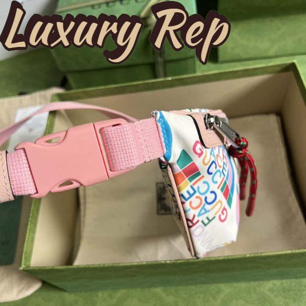 Replica Gucci Unisex GG The North Face x Gucci Belt Bag Pink Leather Zipper Closure 9