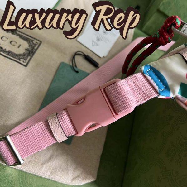 Replica Gucci Unisex GG The North Face x Gucci Belt Bag Pink Leather Zipper Closure 10