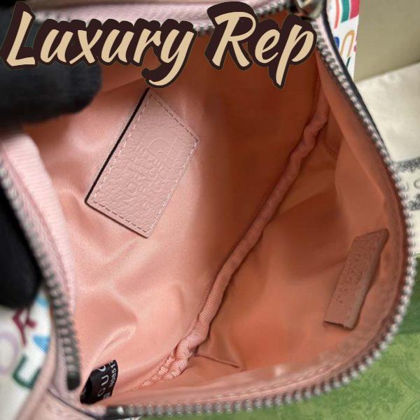 Replica Gucci Unisex GG The North Face x Gucci Belt Bag Pink Leather Zipper Closure 11