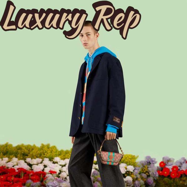 Replica Gucci Unisex GG Top Handle Mini Bag Web Pink GG Supreme Canvas 12