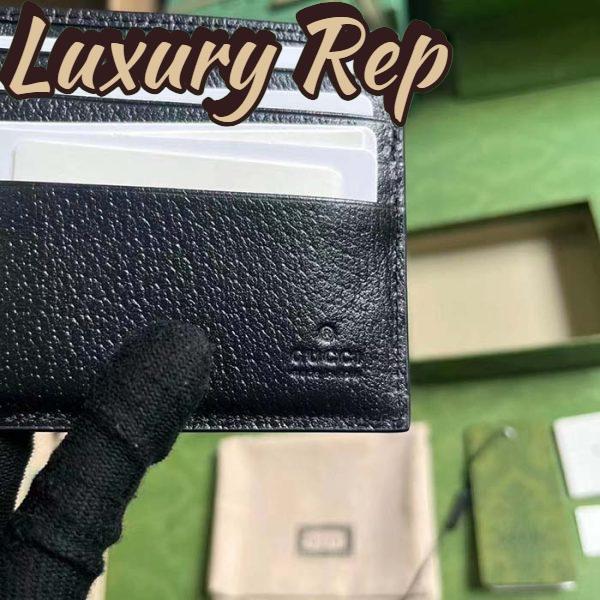 Replica Gucci Unisex GG Wallet Cut-Out Interlocking G Beige Ebony GG Supreme Canvas 11