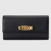 Replica Gucci Unisex GG Wallet Interlocking G Beige Ebony GG Supreme Fabric 12