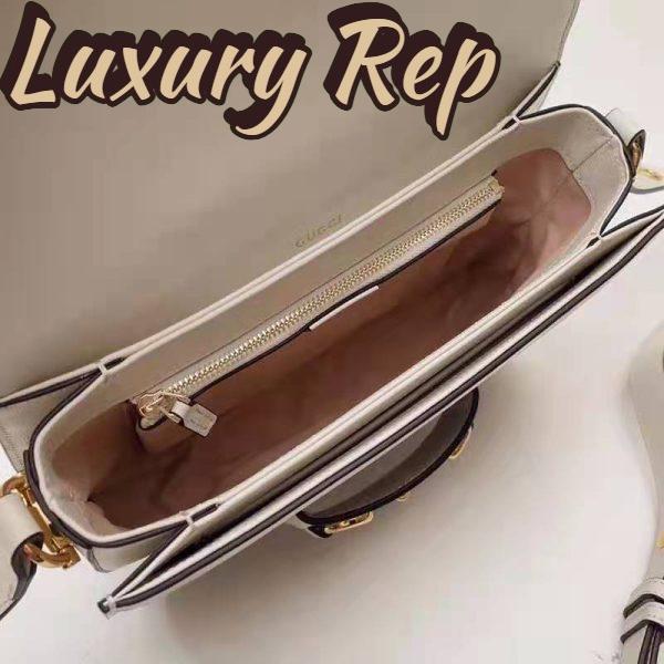 Replica Gucci Unisex Gucci Horsebit 1955 Small Shoulder Bag Beige Ebony GG Supreme Canvas 7