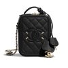 Replica Chanel Women Vanity Case in Grained Calfskin Leather-Black