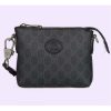 Replica Gucci Unisex Messenger Bag Interlocking G Black GG Supreme Canvas