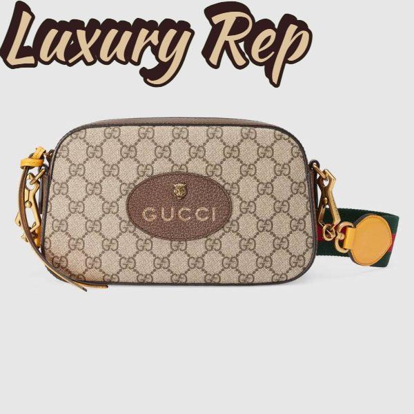 Replica Gucci Unisex Neo Vintage GG Supreme Messenger Bag Beige/Ebony Canvas