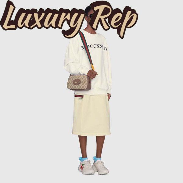 Replica Gucci Unisex Neo Vintage GG Supreme Messenger Bag Beige/Ebony Canvas 11