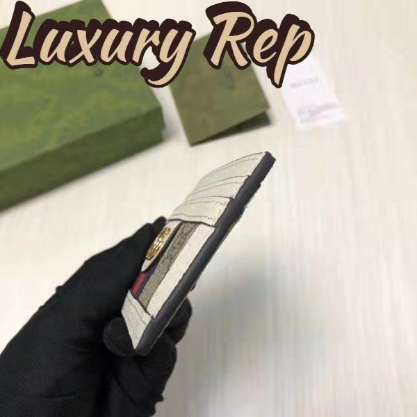 Replica Gucci Unisex Ophidia Card Case Beige Ebony GG Supreme Canvas Double G 8