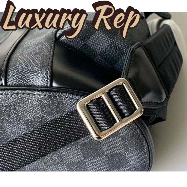 Replica Louis Vuitton LV Unisex Christopher PM Backpack in Damier Graphite Canvas-Grey 10