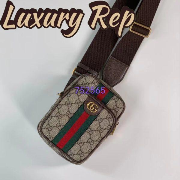 Replica Gucci Unisex Ophidia GG Mini Bag Beige Ebony GG Supreme Canvas Double G 3