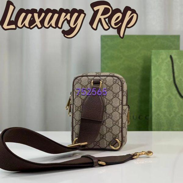 Replica Gucci Unisex Ophidia GG Mini Bag Beige Ebony GG Supreme Canvas Double G 5