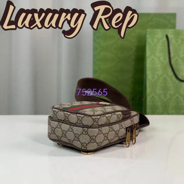 Replica Gucci Unisex Ophidia GG Mini Bag Beige Ebony GG Supreme Canvas Double G 7
