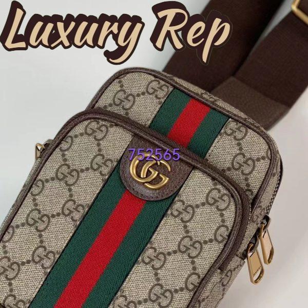 Replica Gucci Unisex Ophidia GG Mini Bag Beige Ebony GG Supreme Canvas Double G 8