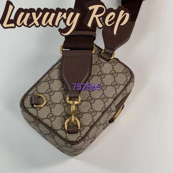 Replica Gucci Unisex Ophidia GG Mini Bag Beige Ebony GG Supreme Canvas Double G 10