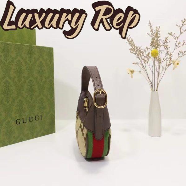 Replica Gucci Unisex Ophidia Jumbo GG Mini Bag Camel Ebony Canvas Double G 9