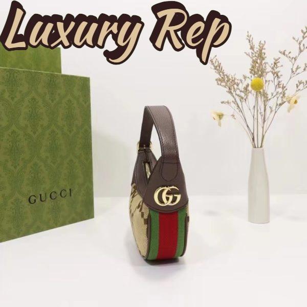 Replica Gucci Unisex Ophidia Jumbo GG Mini Bag Camel Ebony Canvas Double G 10