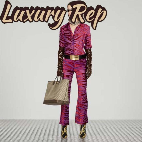 Replica Gucci Unisex Ophidia Large Tote Bag Beige Ebony GG Supreme Canvas 12