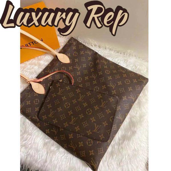 Replica Louis Vuitton LV Unisex Carry It Brown Monogram Coated Canvas Cowhide Leather 5