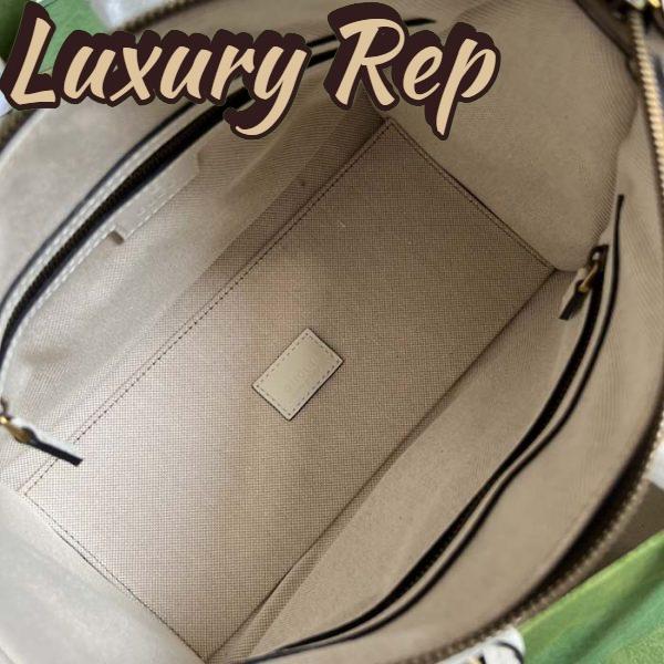 Replica Gucci Unisex Small Canvas Top Handle Bag Double G White Black Original GG Canvas 10