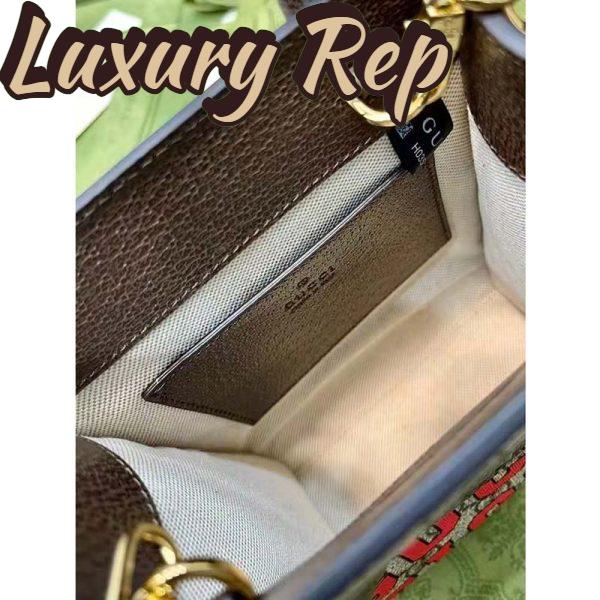 Replica Gucci Unisex Tiger GG Mini Tote Bag Beige Ebony GG Supreme Canvas 10