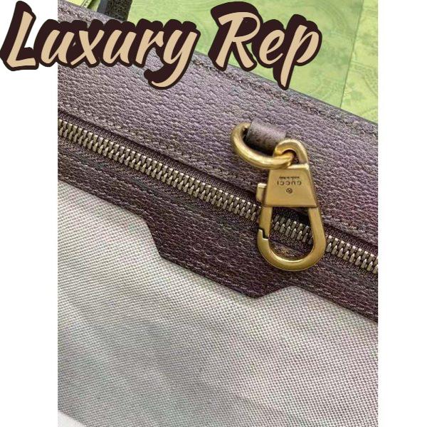 Replica Gucci Unisex Tiger GG Small Tote Bag Beige Ebony GG Supreme Canvas 11