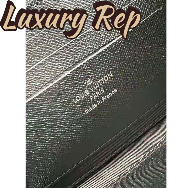 Replica Louis Vuitton LV Unisex Alpha Wearable Wallet Damier Graphite Coated Canvas Cowhide 12