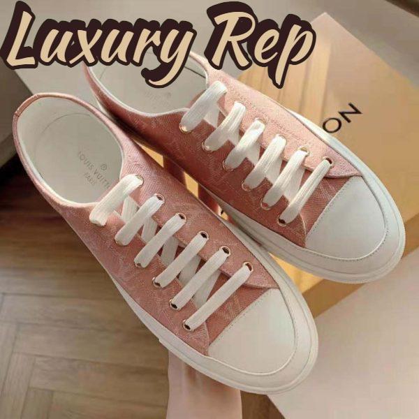 Replica Louis Vuitton LV Women Stellar Sneaker in Pink Monogram Denim 3