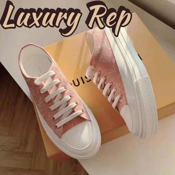 Replica Louis Vuitton LV Women Stellar Sneaker in Pink Monogram Denim 6