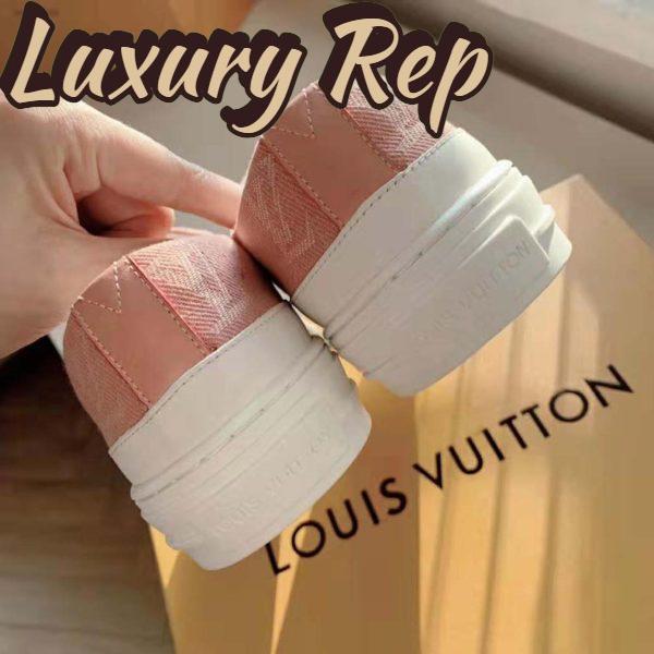 Replica Louis Vuitton LV Women Stellar Sneaker in Pink Monogram Denim 7