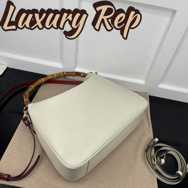 Replica Gucci Women Diana Medium Shoulder Bag White Leather Double G 7