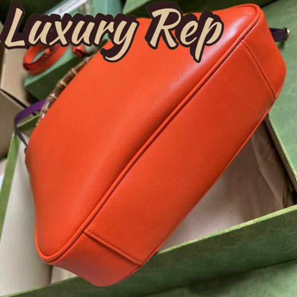Replica Gucci Women Diana Small Shoulder Bag Orange Leather Double G 7