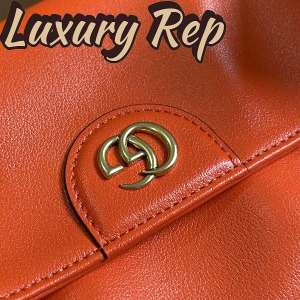 Replica Gucci Women Diana Small Shoulder Bag Orange Leather Double G 8