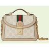Replica Gucci Women Dionysus GG Mini Shoulder Bag Pink Canvas Leather Padlock Closure 14