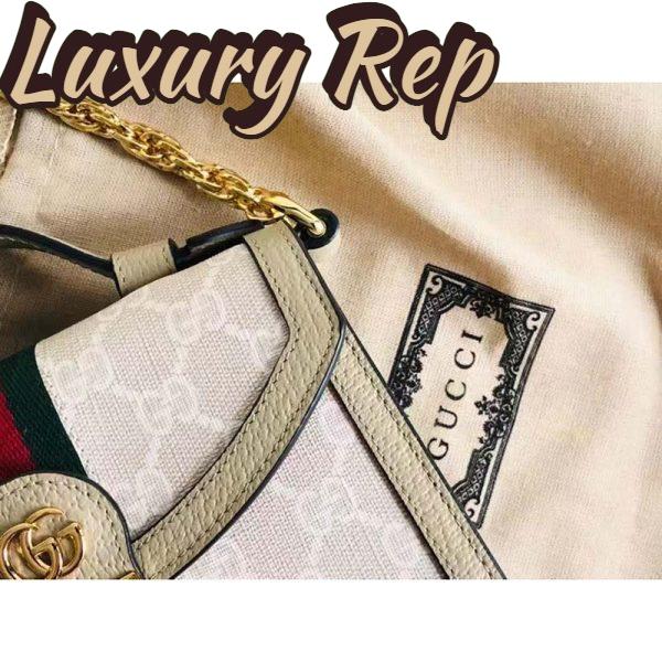 Replica Gucci Women Dionysus GG Mini Shoulder Bag Beige White Supreme Canvas 11