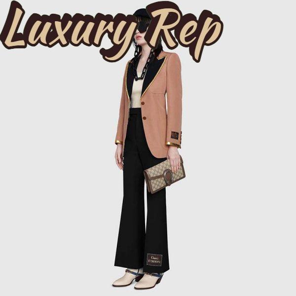Replica Gucci Women Dionysus GG Supreme Clutch Beige/Ebony GG Supreme Canvas 9