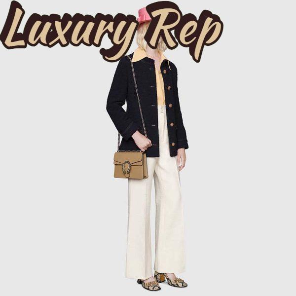 Replica Gucci Women Dionysus Mini Bag Brown Leather Tiger Head Closure 5