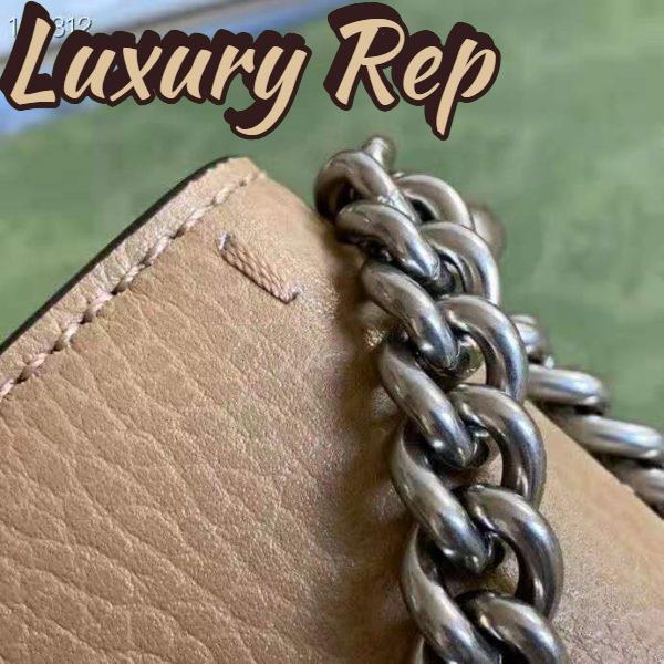 Replica Gucci Women Dionysus Mini Bag Brown Leather Tiger Head Closure 8