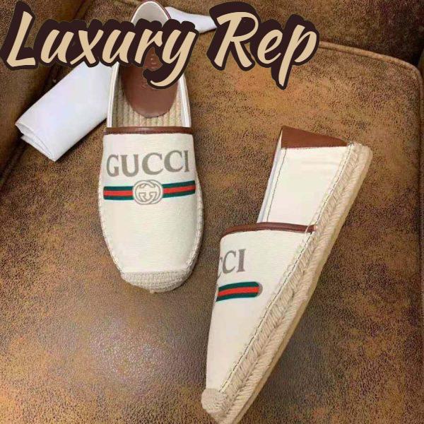 Replica Gucci Men Gucci Logo Canvas Espadrille-Beige 3