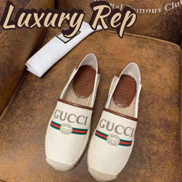 Replica Gucci Men Gucci Logo Canvas Espadrille-Beige 4