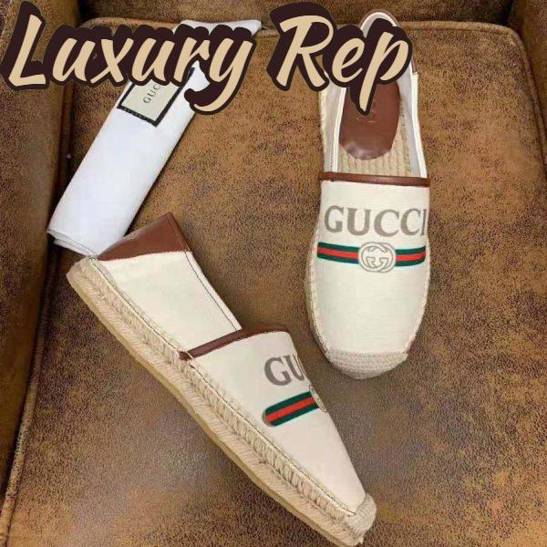 Replica Gucci Men Gucci Logo Canvas Espadrille-Beige 5