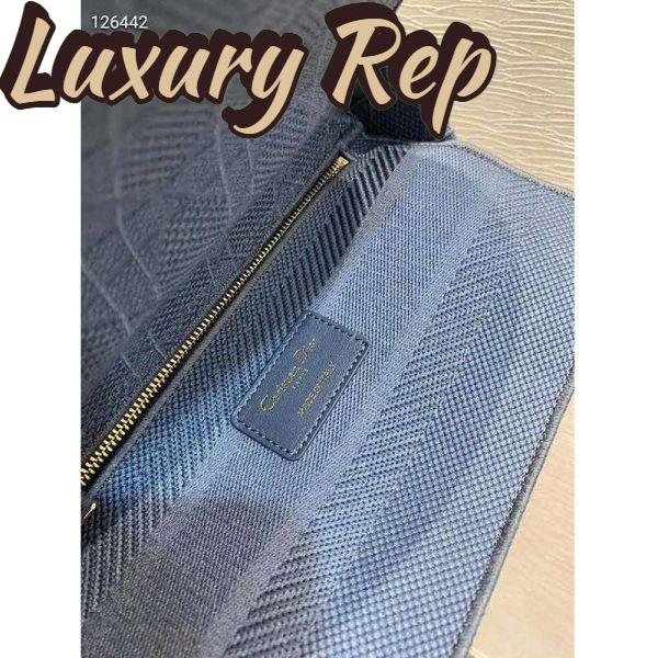Replica Dior Women Medium Lady D-Lite Bag Cannage Embroidery-Navy 9