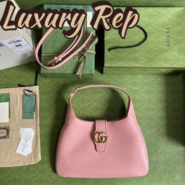 Replica Gucci Women GG Aphrodite Medium Shoulder Bag Light Pink Soft Leather 3