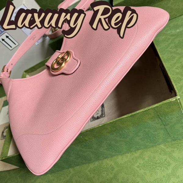 Replica Gucci Women GG Aphrodite Medium Shoulder Bag Light Pink Soft Leather 4