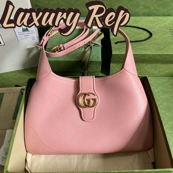 Replica Gucci Women GG Aphrodite Medium Shoulder Bag Light Pink Soft Leather 5