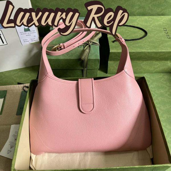 Replica Gucci Women GG Aphrodite Medium Shoulder Bag Light Pink Soft Leather 7